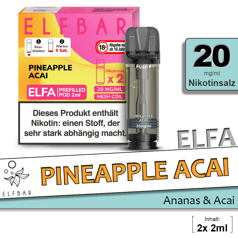 Elfbar Elfa Pineapple Coconut Pods ab 7,99 Elfbar Elfa Pineapple Coconut Pods ab 7,99
