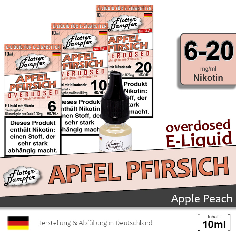 Flotter-Dampfer Liquids Apfel Pfirsich