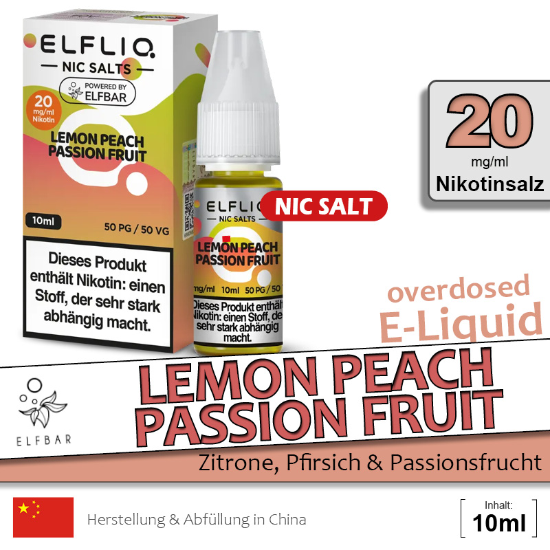 Elfliq Lemon Peach Passion Fruit 20mg