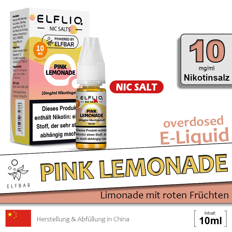 Elfbar Elfliq Pink Lemonade Liquids ab 8,49 Elfbar Elfliq Pink Lemonade Liquids ab 8,49