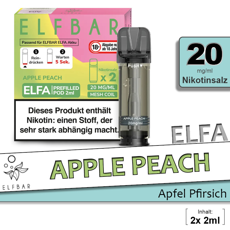 Elfbar Elfa Apple Peach Pods ab 7,89 Elfbar Elfa Apple Peach Pods ab 7,89