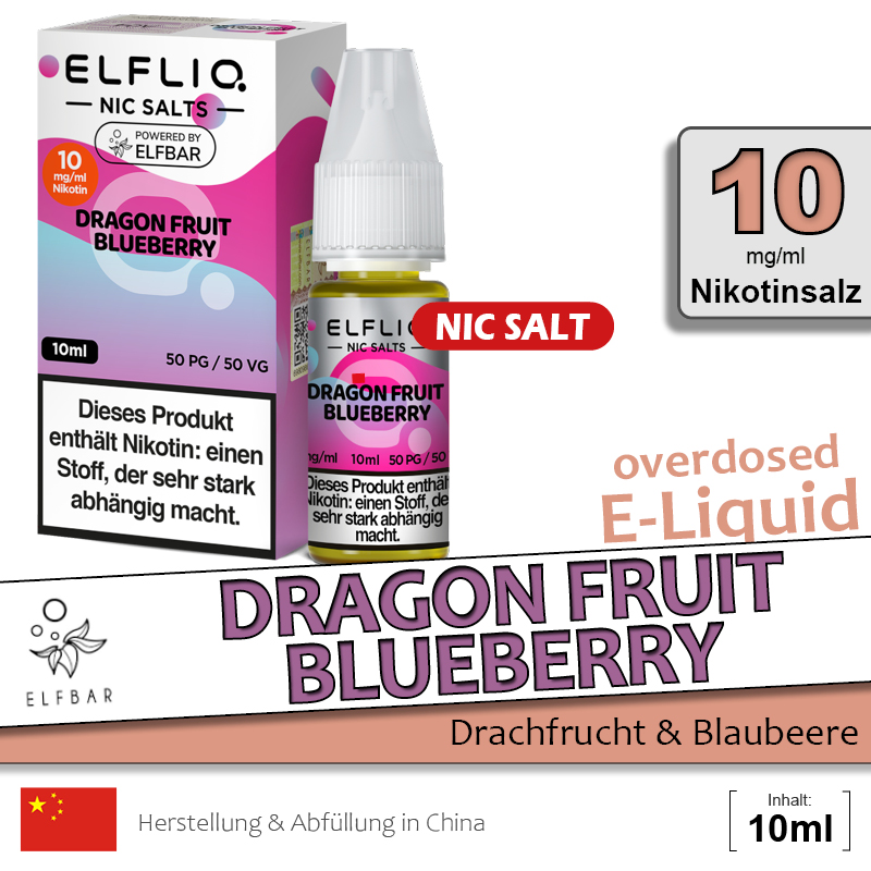Elfbar Elfliq Liquid Dragon Fruit Blueberry (10mg)