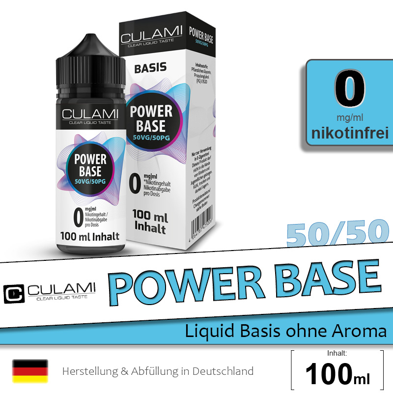 E Liquid Base 1000ml mit Nikotin Shots 0mg, 3mg, 6mg, 20mg 50/50