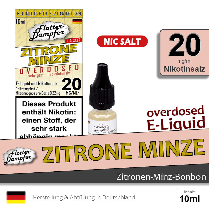 Flotter-Dampfer Liquid Zitrone Minze 20mg