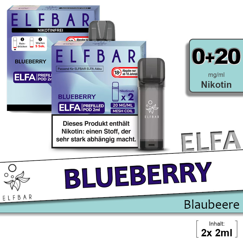 Elfbar Elfa Blueberry Pods ab 7,99 Elfbar Elfa Blueberry Pods ab 7,99