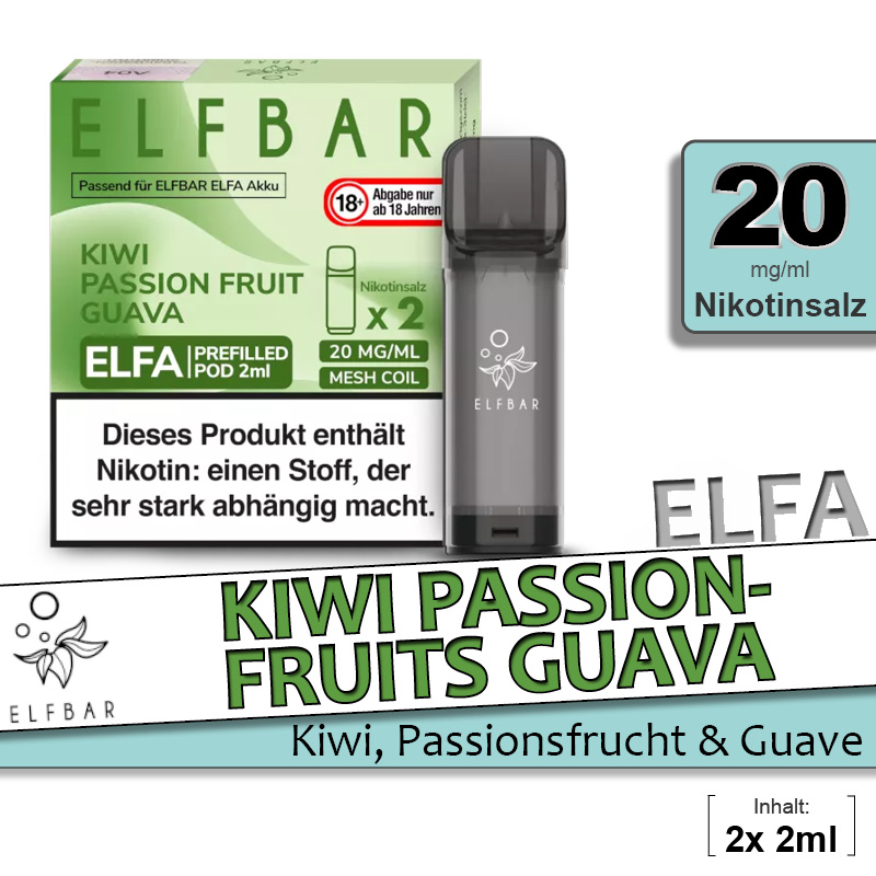 Elfa Pods Kiwi Passionfruits Guava