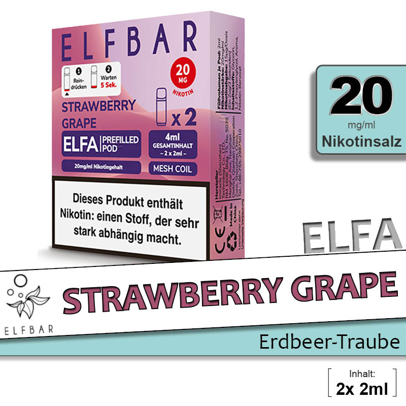Elfbar Elfa Strawberry Grape Pods ab 7,99 Elfbar Elfa Strawberry Grape Pods ab 7,99