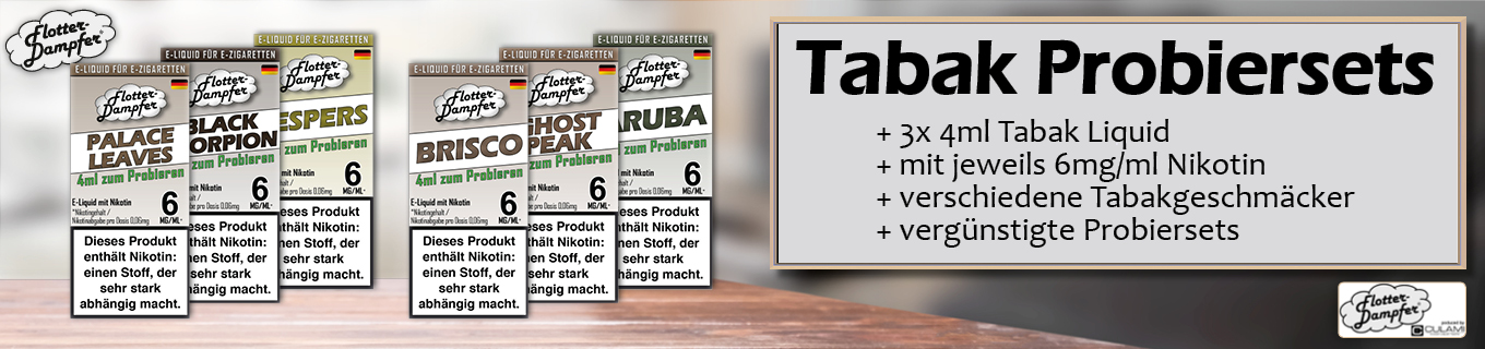 Tabak Liquid Probiersets