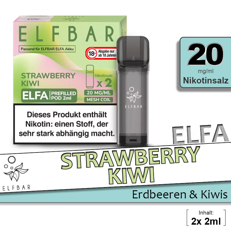 Elfbar Elfa Strawberry Kiwi Pods ab 7,89 Elfbar Elfa Strawberry Kiwi Pods ab 7,89