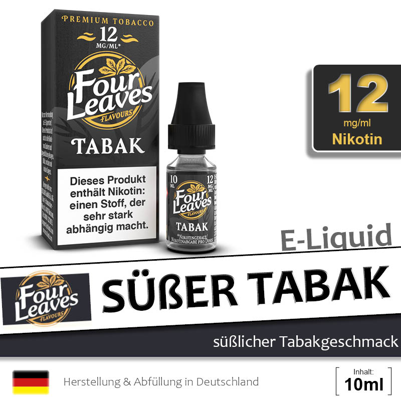 Four Leaves Liquid süßer Tabak 12mg
