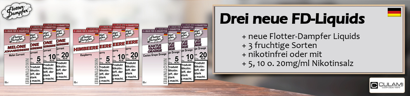 3 neue Flotter-Dampfer Liquids