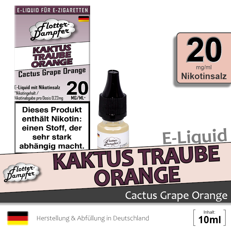 Flotter-Dampfer Liquid Kaktus Traube Orange 20mg