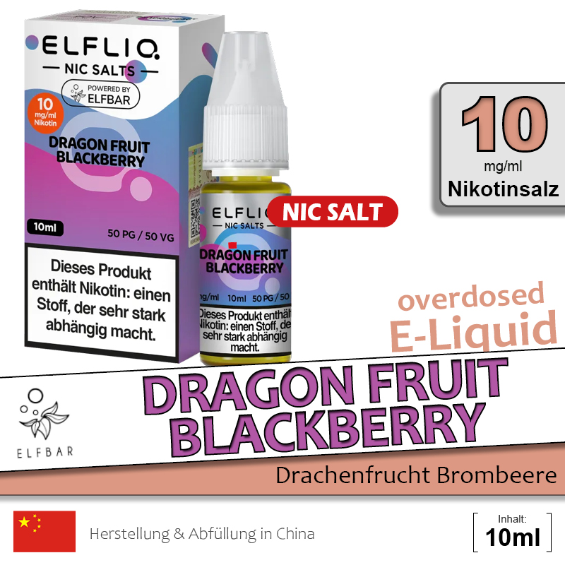 Elfbar Elfliq Dragon Fruit Blackberry 10mg