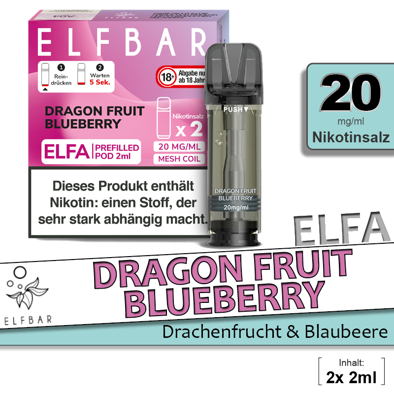 Elfbar Elfa Pods Dragon Fruit Blueberry