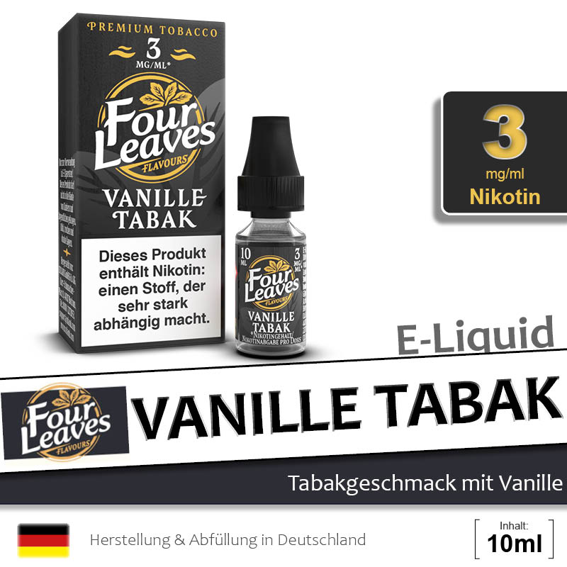 Four Leaves Liquid Vanille Tabak 3mg