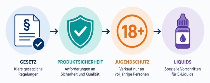 Gesetzliche Regelungen für E-Zigaretten